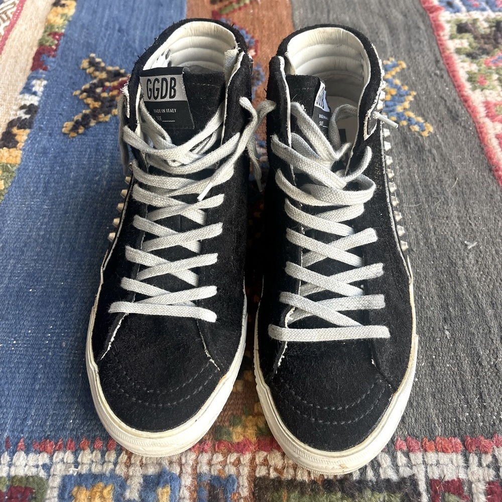 Rare Golden Goose Slide - size 37 - suede with studs.